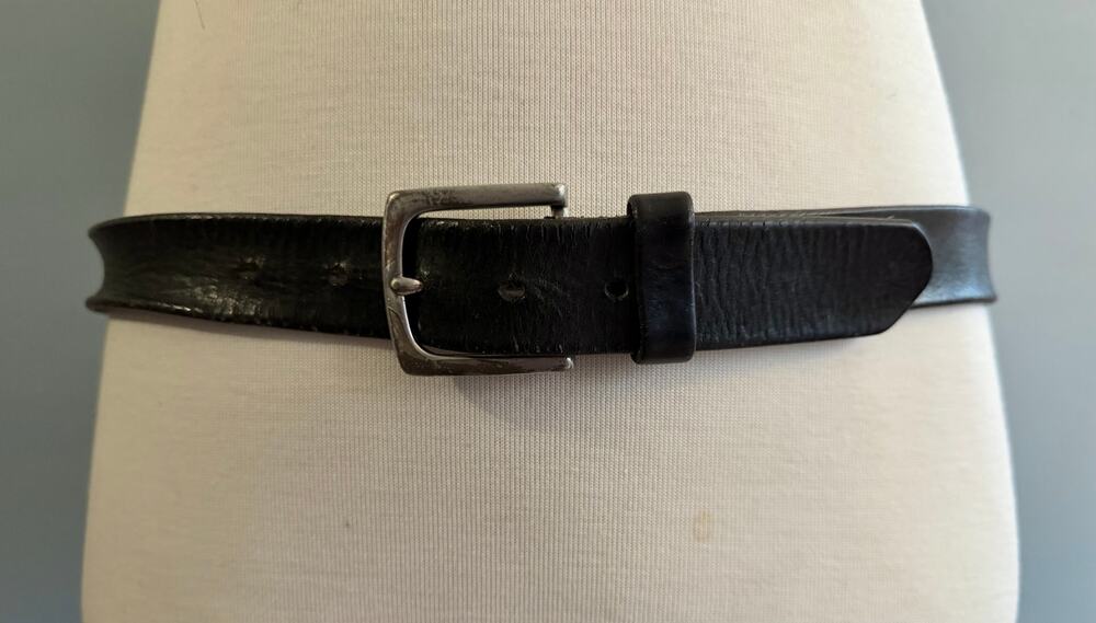 GAP 1969 Distressed Black Leather Belt Mens sz XL